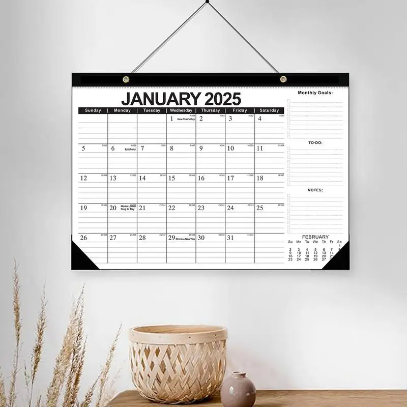 2025 Wall Calendar Hangable Flipping Wall Calendar mark record small daily achievements Simple Calendar for Home School Offices