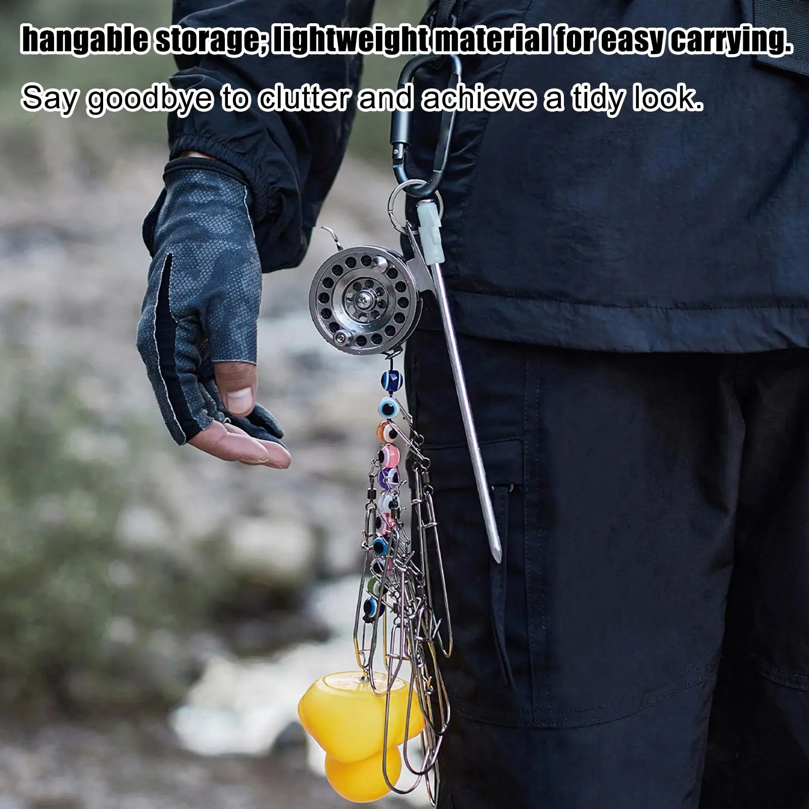 

Fish Stringer Lightweight Glowing Fishing Accessories Lock Fish Stringer Wire Rope Lock For Saltwater Freshwater Bank Kayak