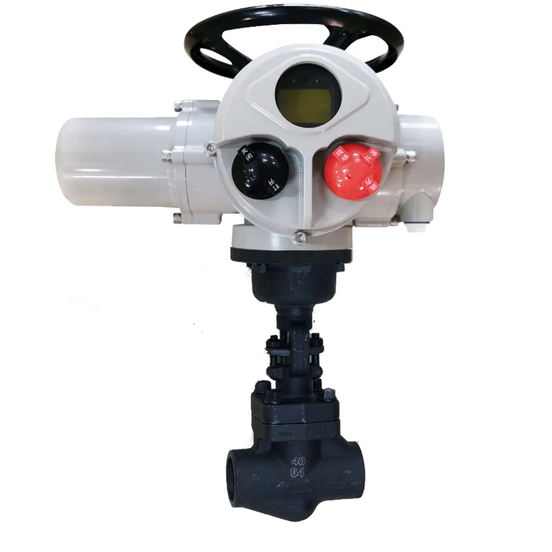 Weld On/off Type DN150 415V AC 60Hz Multi-Turn Electric Actuator Forged Steel  Motorized Electric Globe Valve