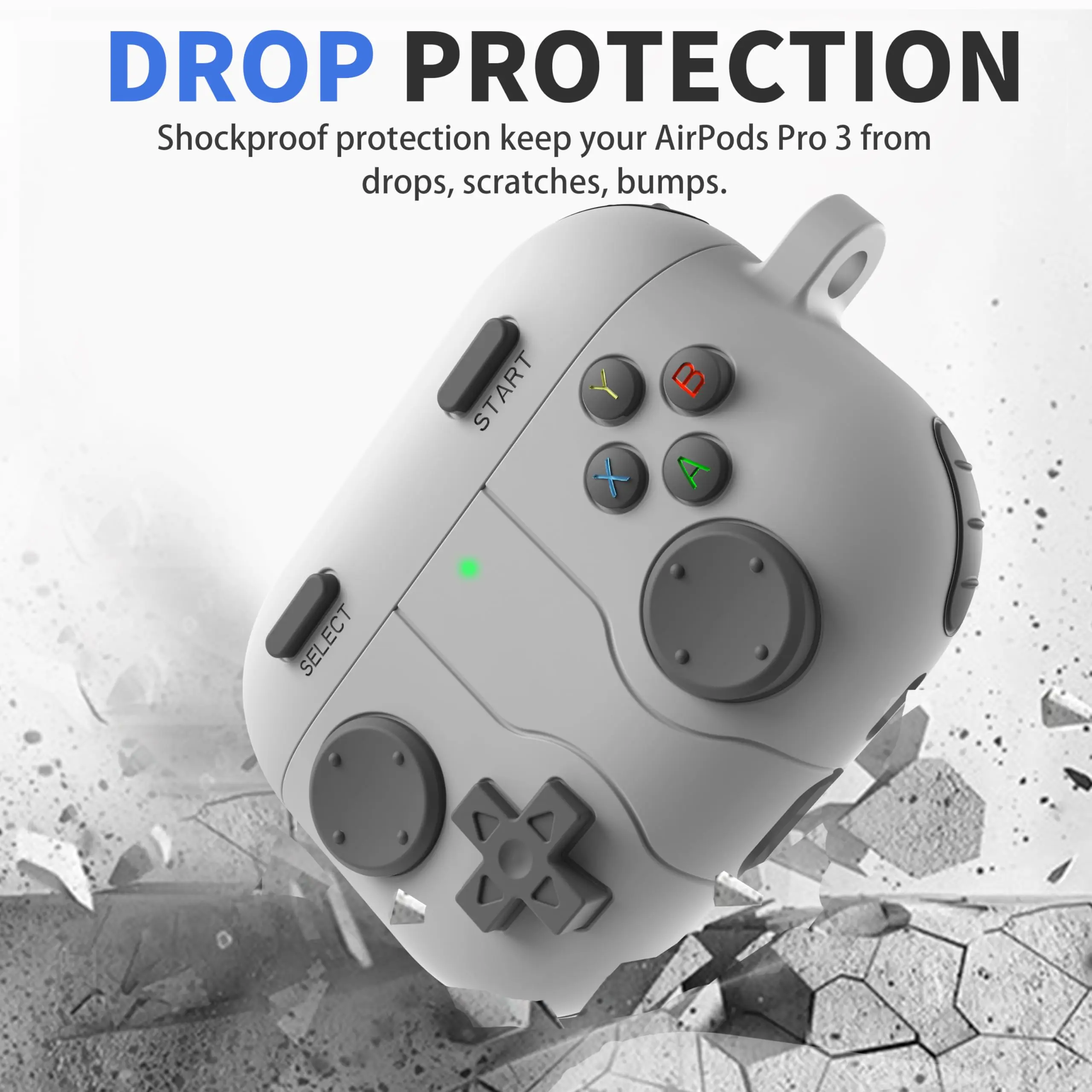 Game Case for AirPods Pro 3 Classic Cool Funny Shock-Proof Protective Silicone Case for Men Airpods Pro 3 Case with Cleaner Kit