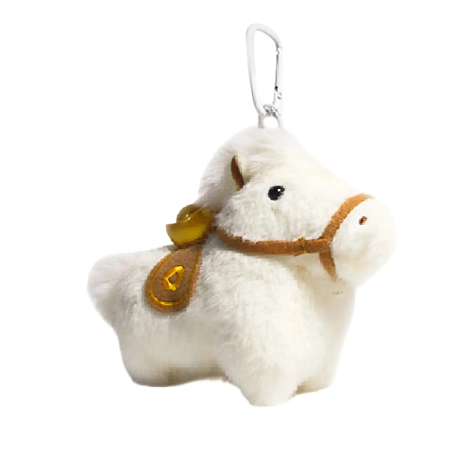 Simpatico cartone animato in peluche Yuanbao Ponys Portachiavi Ciondolo Kawaii Cavallo Anno Portachiavi Zaino squisito Decorazione Accessori Regali