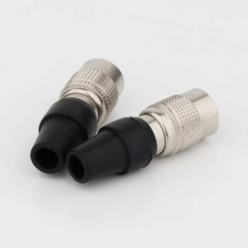 หนึ่งเซ็ต mrspeakers XLR สมดุลเสียงตัวผู้ปลั๊ก4ขาชุบทองสายสูงสุด: 4.5มม. อะแดปเตอร์แปลงการเชื่อมต่อ