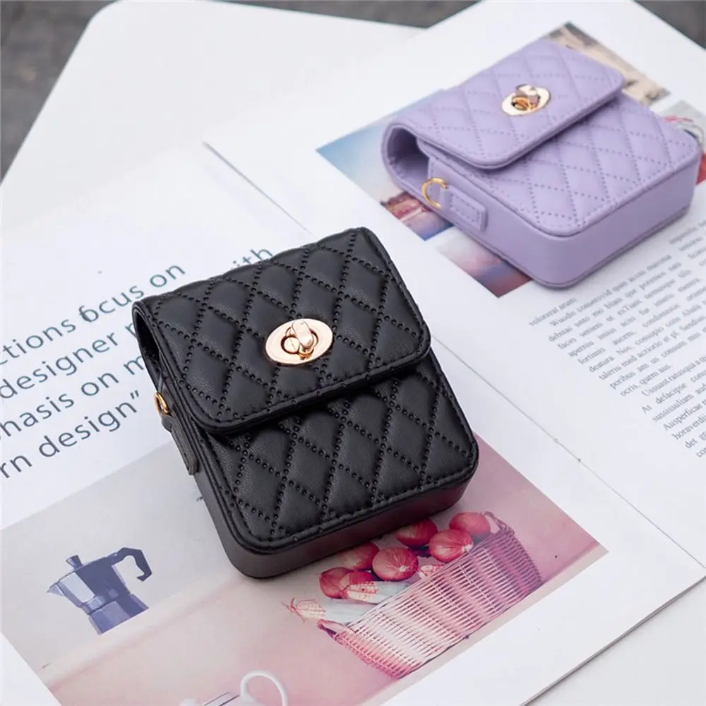 New Shoulder Strap Phone Bag Protective Case Leather Crossbody Shoulder Bags Mini Folding Handbags for Samsung Z Flip 5/4/3