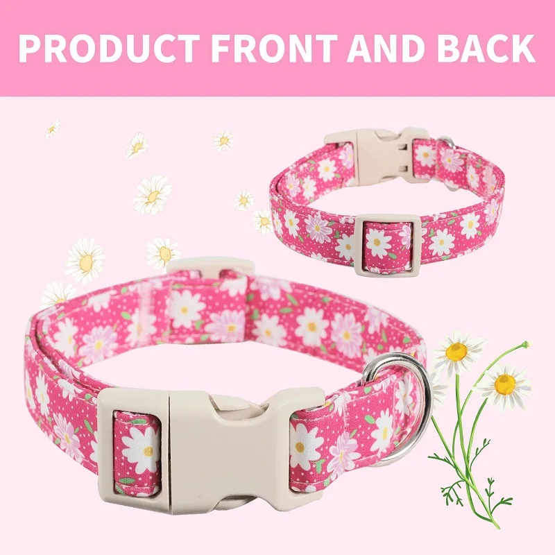 Collar ajustable para perro con margaritas Chihuahua Bulldog Francés - imagen 5