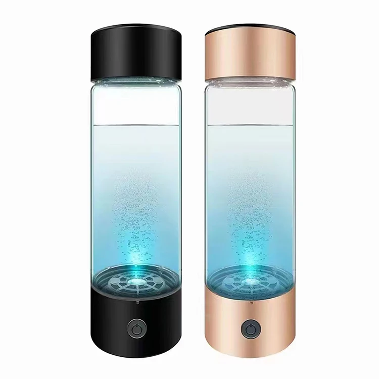 Level Up Filter Water Bottle Hydrogen Alkaline Hydrogen Water Bottle Ionizer Hydrogen Water Generator With Glass Bottle