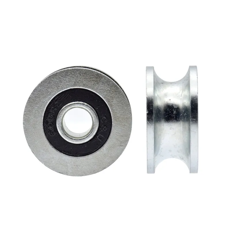 10pcs/40pcs U Groove Radian Radius 5mm Guide Wheel 8*30*14mm Steel Pulley Rope Wire Conductor Roller 8x30x14mm