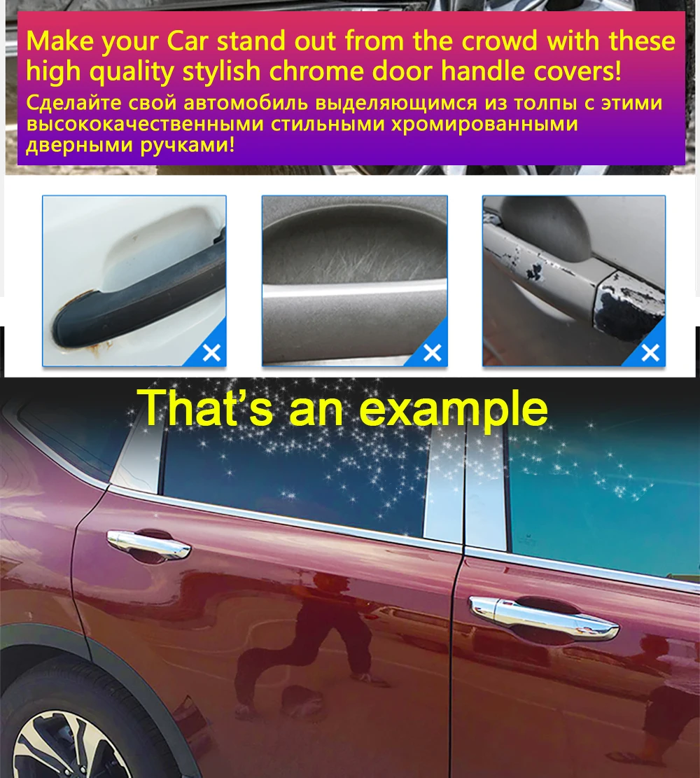 Chrome Door Handle Cover Trim for Nissan Navara NP300 Frontier D23 2015-2023 Car Accessories Carbon Fiber Set Sticker Styling