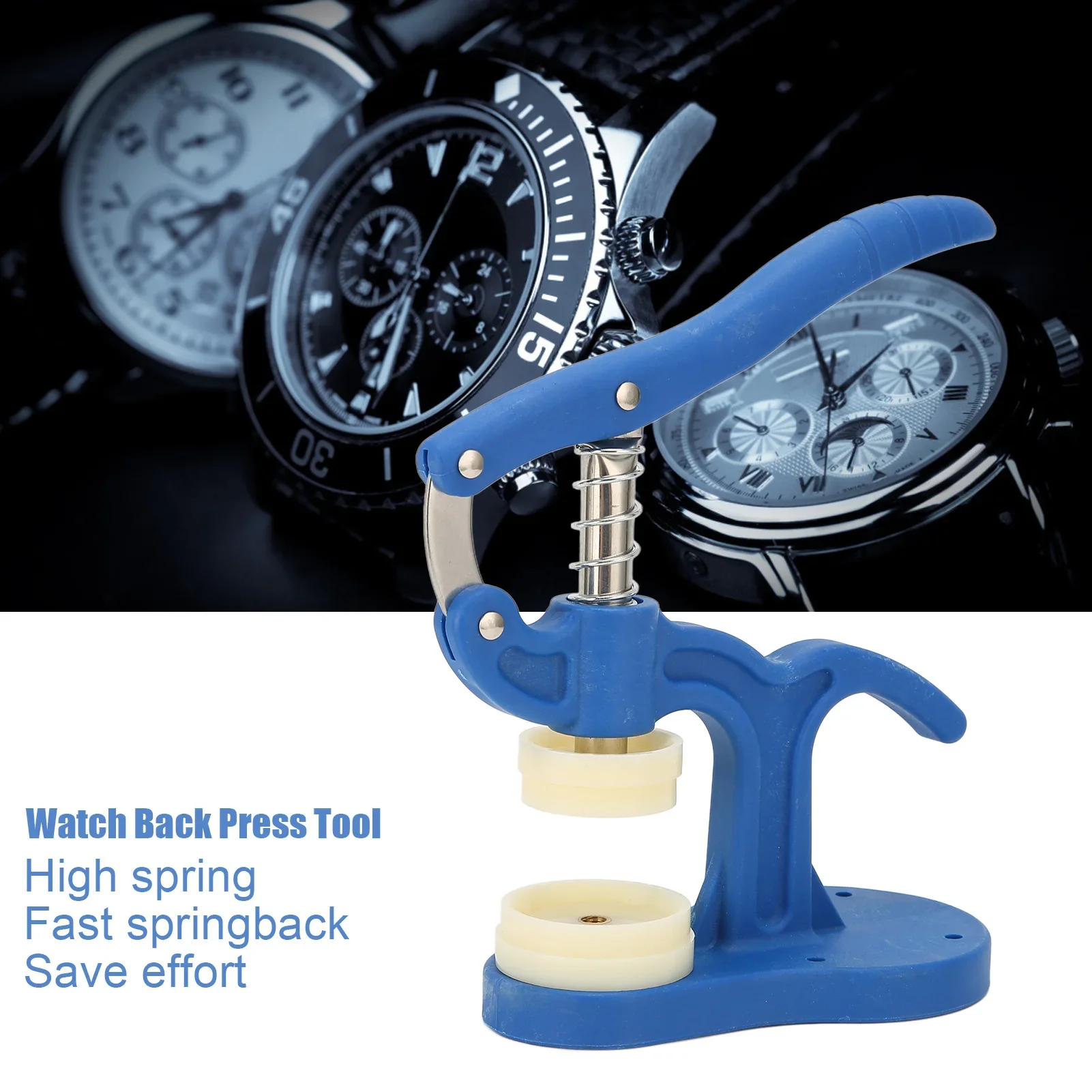 Watch Back Press Set Nylon Prevent Slip 12pcs Fitting Dies Watch Case Closer for Watch Repair