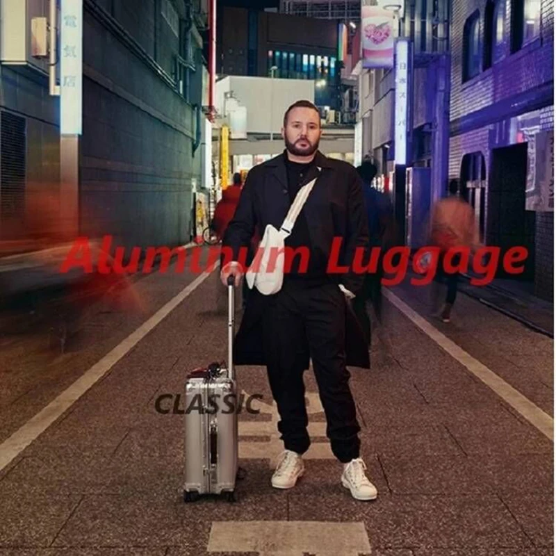 21/26/29 inch Aluminum frame Rolling Luggage Spinner famous brand high-end luxury Suitcase Wheels men Business Travel bags