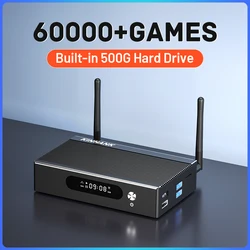 레트로 비디오 게임 콘솔 슈퍼 콘솔 X3 프로 내장 500G HDD 60000 + 클래식 게임, SS, MAME, CD, 4K, 8K, 안드로이드 9 TV 박스, WIFI6