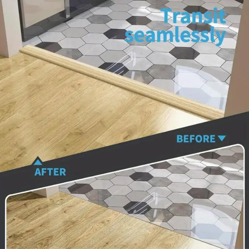 Tiras de transição de piso autoadesivas pressionadas tira de costura de limiar de porta lacuna de piso prensada linha borda tira decoração