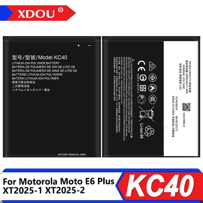 Brand New KC40 3000mAh Battery For Motorola Moto E6 Plus XT2026-1 XT2026-2  Mobile Phone Batteries