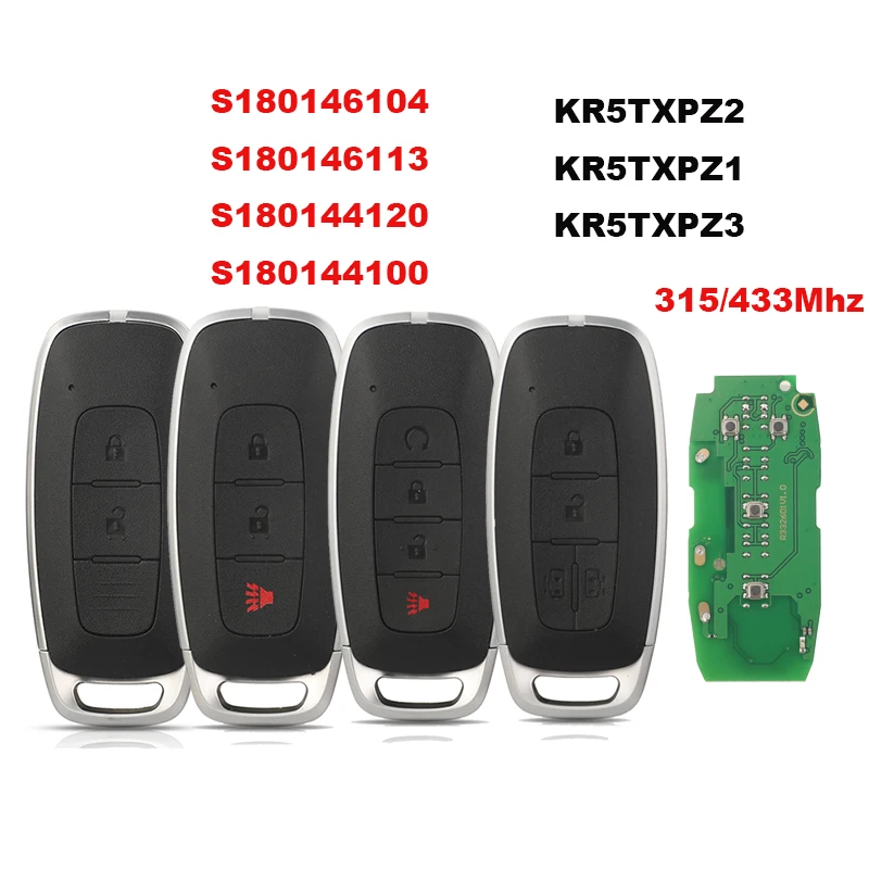 

Jingyuqin дистанционный 315/433 МГц 4A автомобильный ключ для Nissan ARIYA Kicks Pathfinder Rogue Versa X-trail 2022 KR5TXPZ1/2/3 PN: S180146104