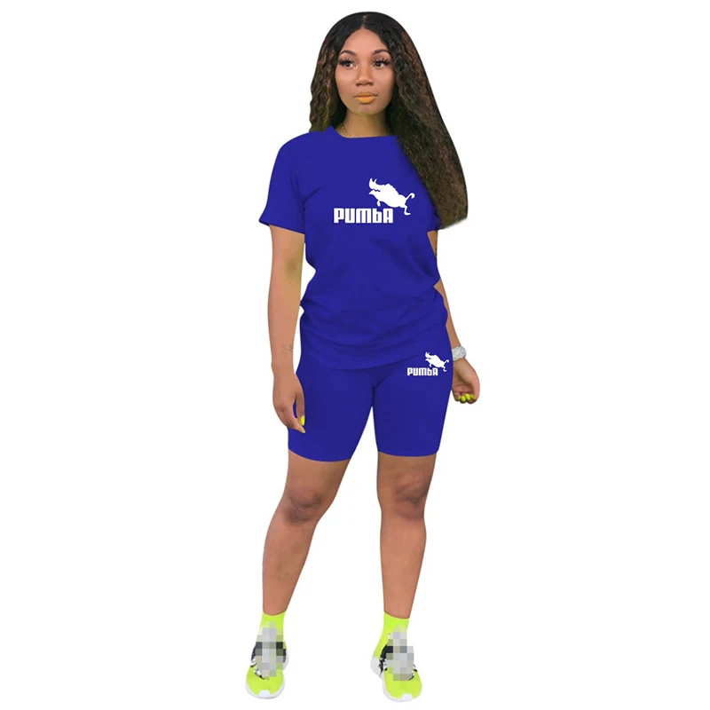 2026 Neue Hochwertige Freizeitkleidung für Damen Sommer Zweiteiler Damen Trainingsanzug T-Shirts O-Ausschnitt Shorts Tägliche Kurzarm-Kombination Topseller – Detail 2