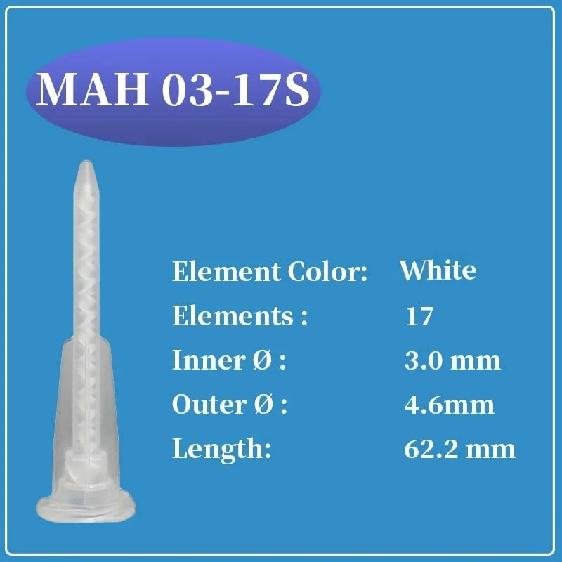SULZER MIXPAC Static Mixer MAH 03-17S Industry MC White Round Static Mixing Pipe AB Glue Cartridge