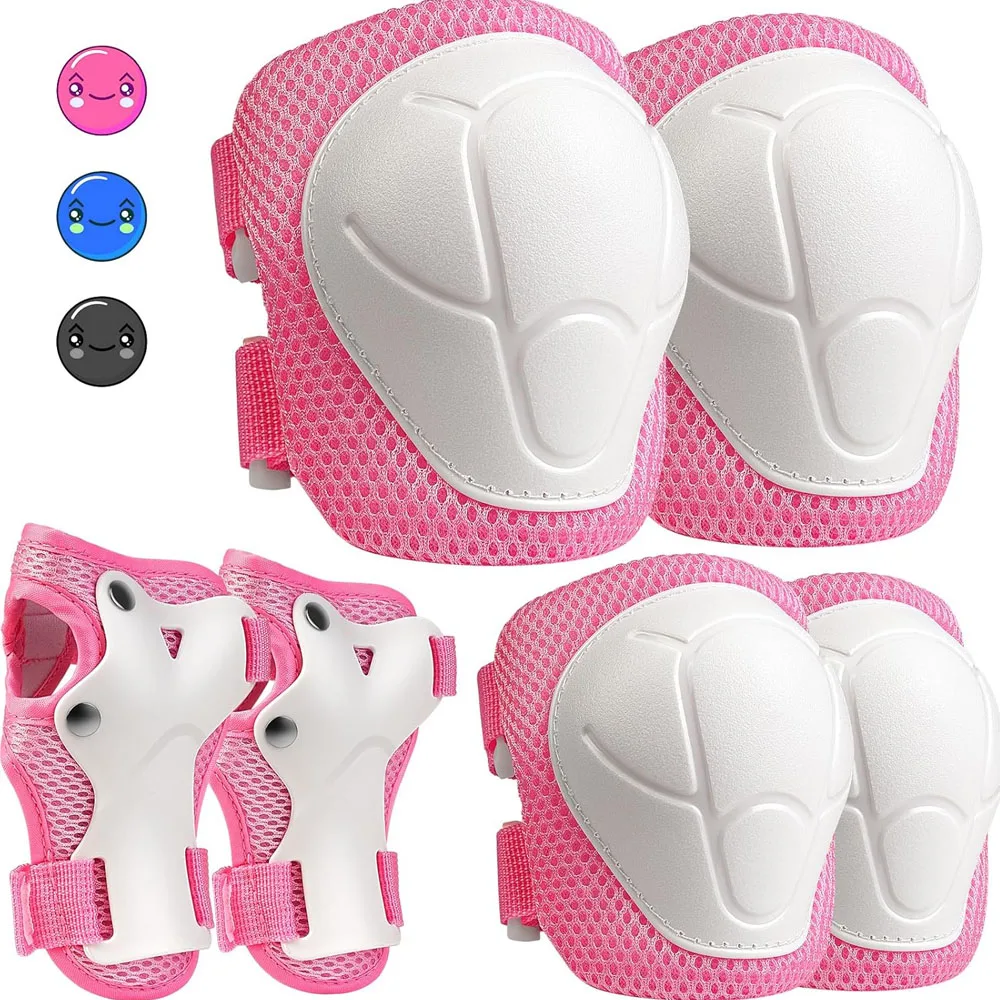 

Kids/Youth Knee Pads and Elbow Pads Set for Kids 3-14 Years Boys Girls Protective Gear Set Adjustable Knee Pads