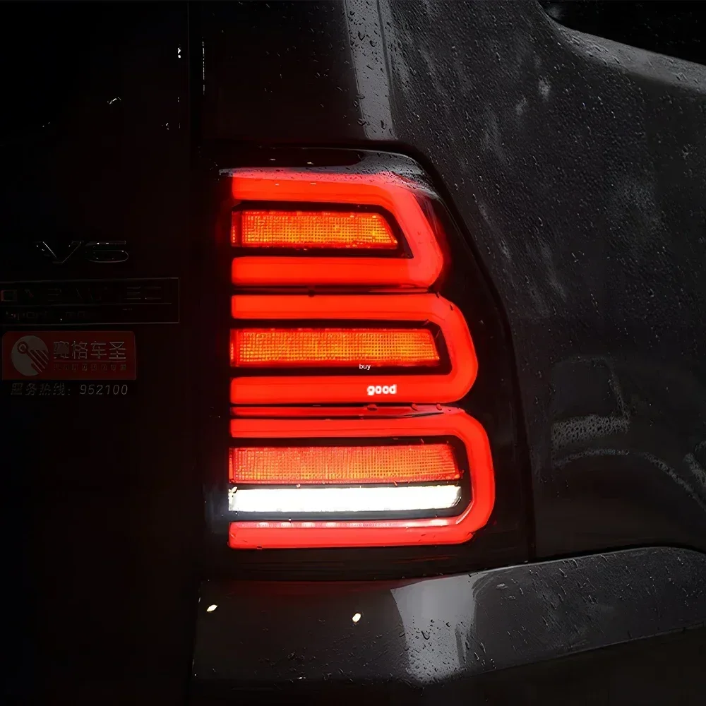 For Mitsubishi Pajero V93 V97 2006-2020 Auto Back Lamp Assembly Upgrade 21 Style LED Dynamic Flashing Car Taillights Accessories