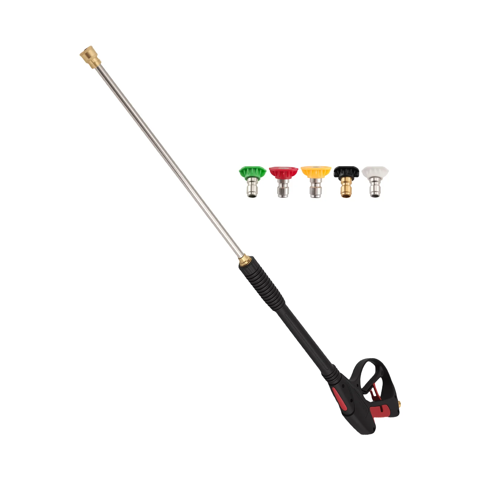High Pressure Washer Spray Gun Wand Lance Nozzle Tips Hose Kit M22 4000PSI