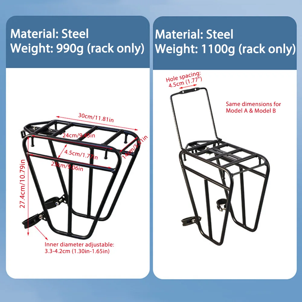 NEWBOLER Gravel Bike Front Rack Mountain Bike Cargo Rack Cycling Luggage Carrier Bike Repair Stand Accessory