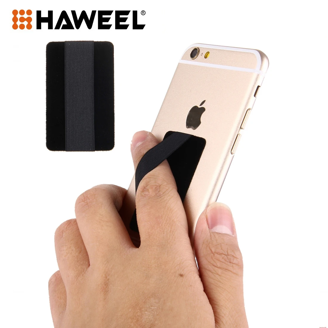 HAWEEL Universal Ultrathin Finger Grip Strap Holder For iPhone, Galaxy,Huawei,Xiaomi,LG,HTC and Tablets Size: 53 x 33 x 1.8 mm