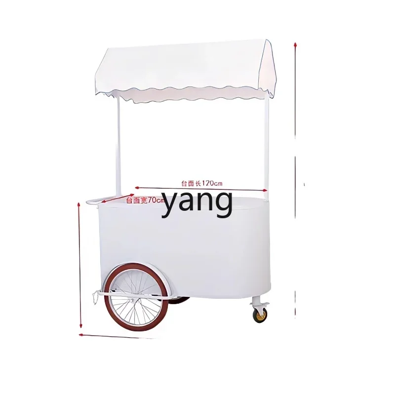 

YJQ outdoor mobile stall trolley snack street stall cart mei chen shopping mall promotional float