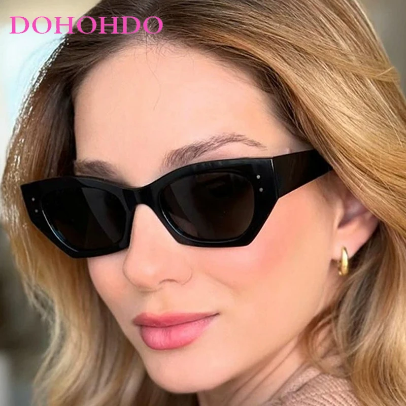 

2025 Fashion Cat Eye Women's Sunglasses Brand Designer Retro Small Frame Sunglass Men Driving Travel Shades Ladies Lentes UV400