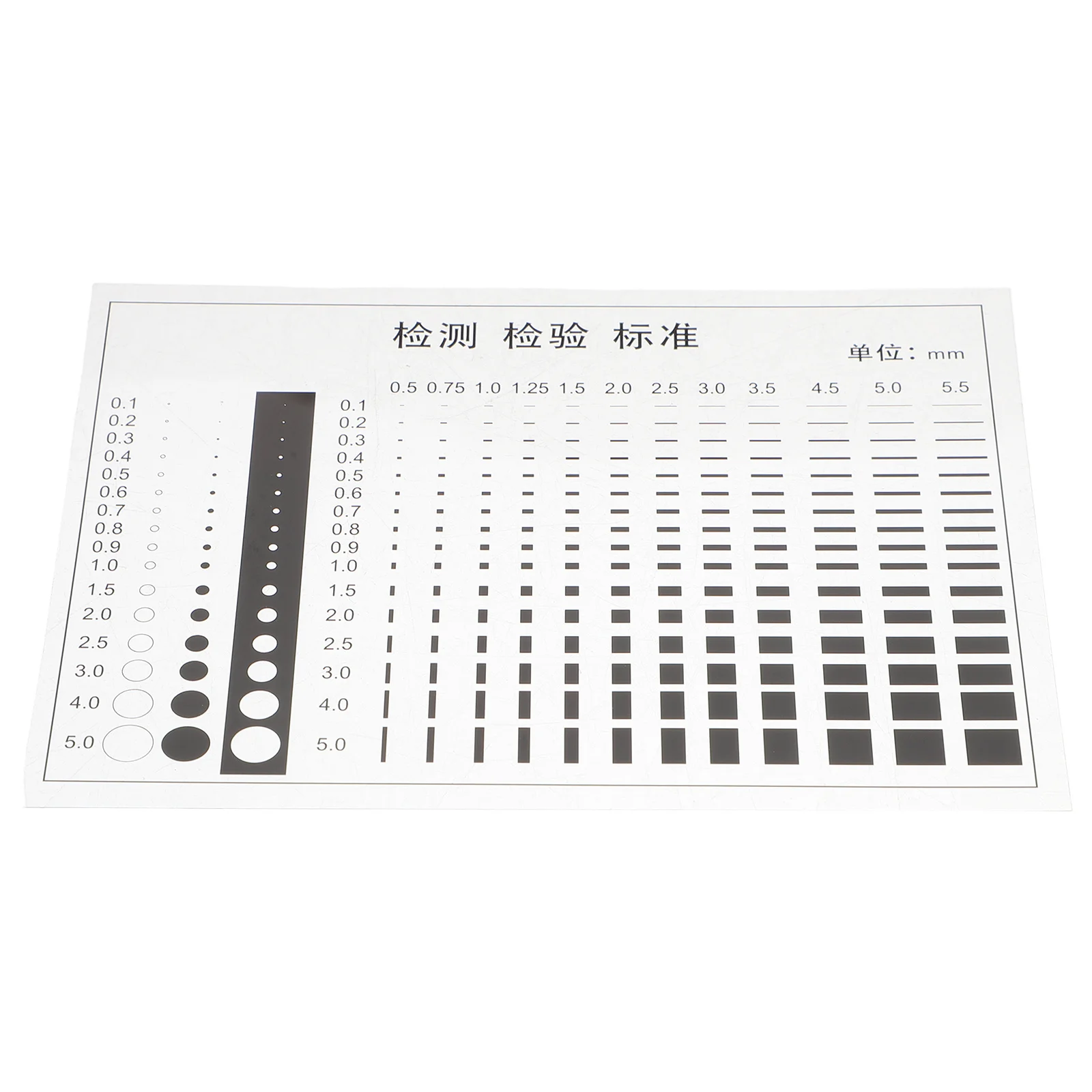 

High Precision Transparent Ruler Sec Size Charts Flaw Detection Diameter Line Width Measurement Tool for Quality Control