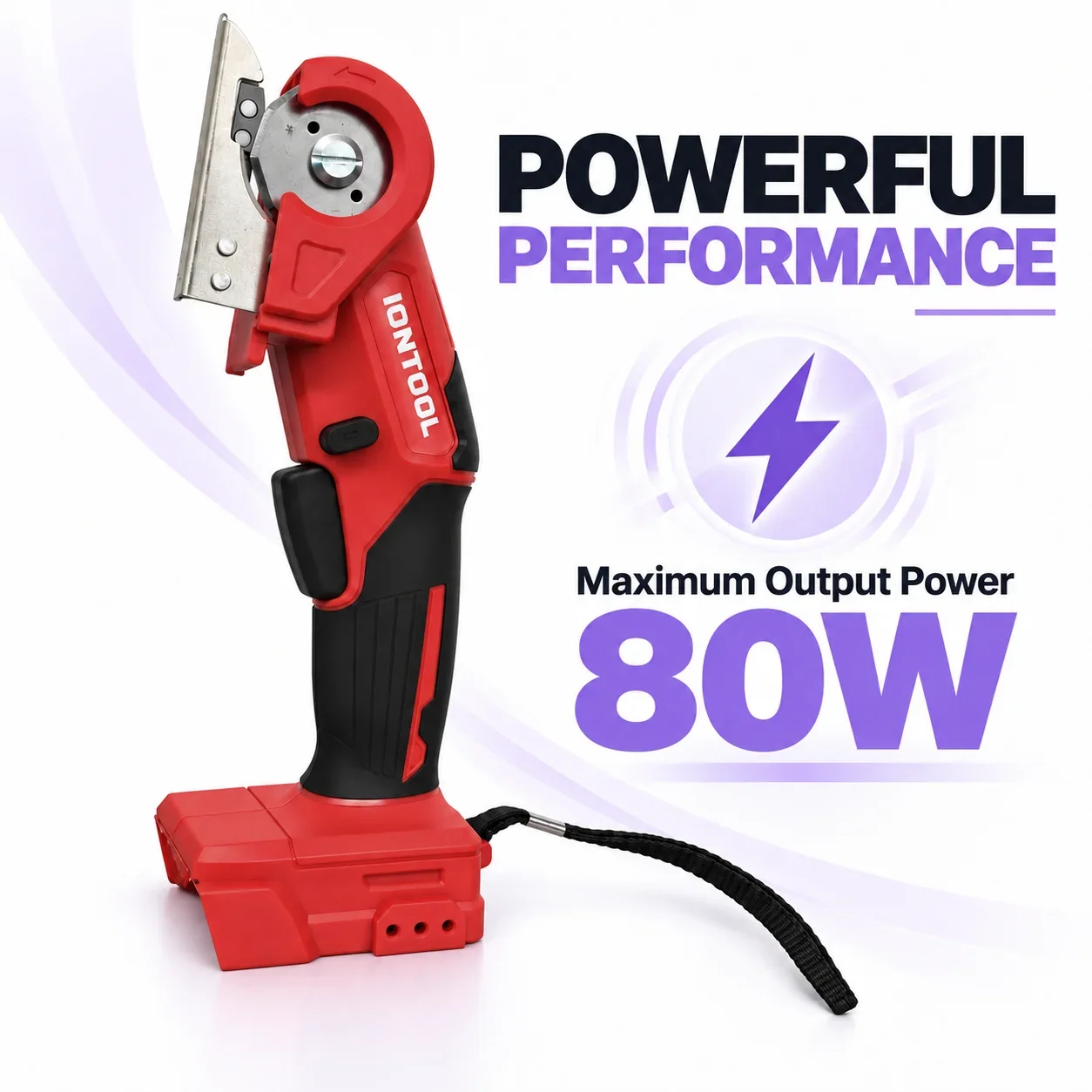 IONTOOL Portable Red Cordless Carpet Shears 6mm For Carpet Patching and Tile Fitting and Flooring Seam Repair and Edge Cutting