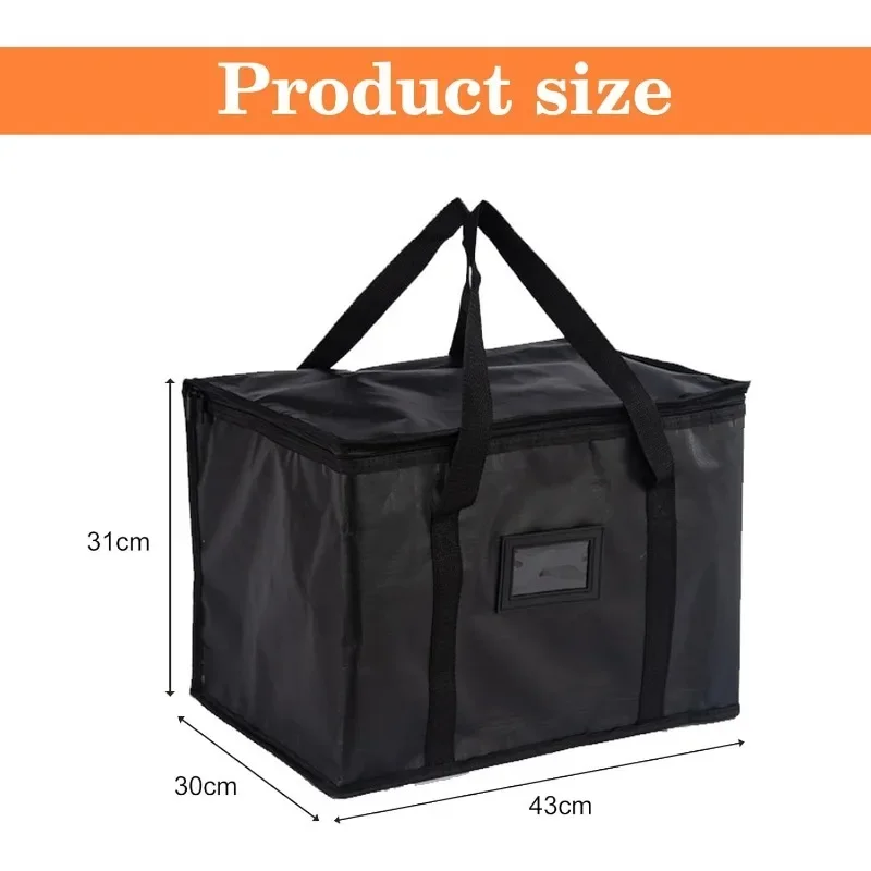 

New 40L for Beach Camping Work Trip Insulated Cooler Bag Box Food Delivery Bag Reusable Insulation Shopping Bags Large Foldable
