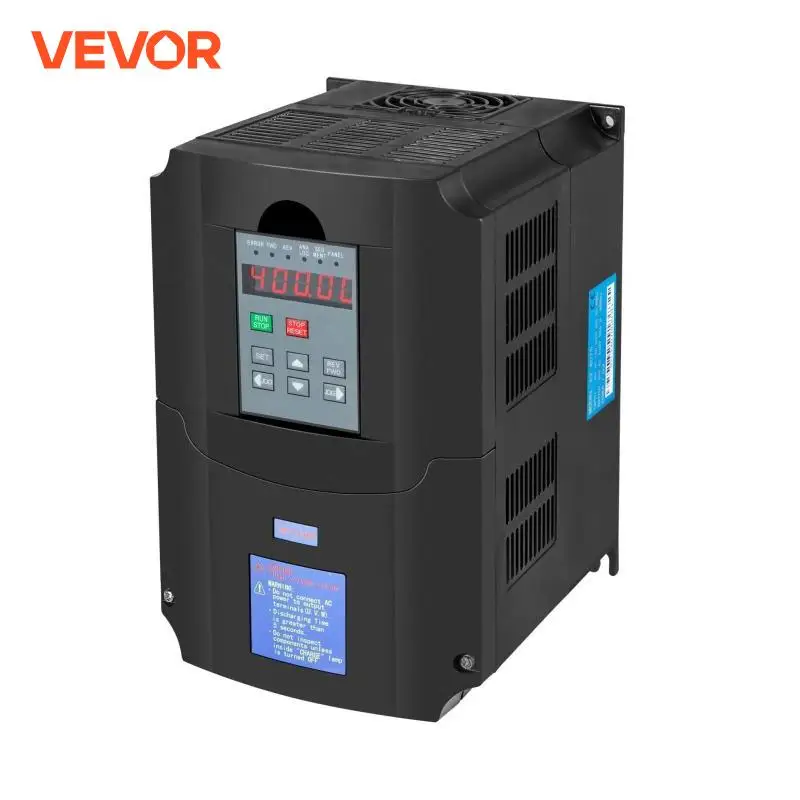 VEVOR 2.2KW 4KW Variable Frequency Drive Inverter 380V Output Frequency Converter 3P Economic VFD Spindle Motor Speed Controller