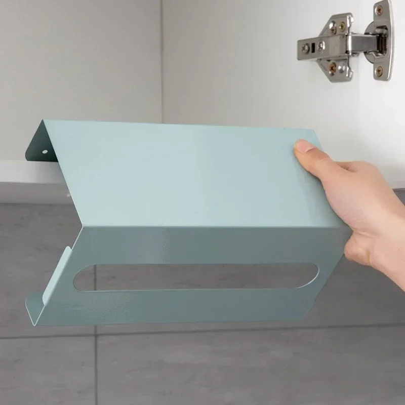 Tissue Box Under Cabinet Paper Towel Holder Multi-functional Iron Strong load-bearing Paper Towel Rack Desk Kitchen Accessories