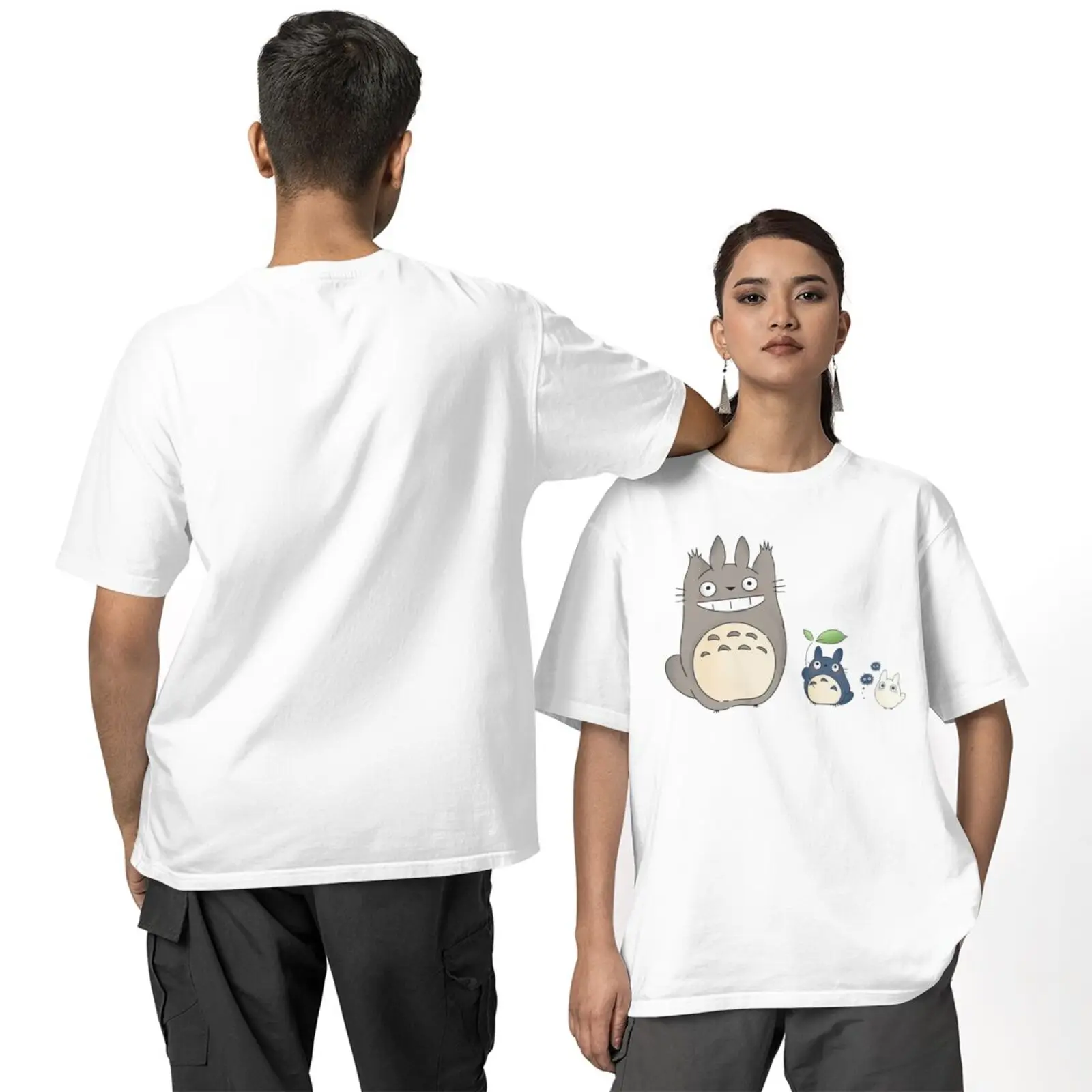Totoro-Miyazaki – T-Shirts Anime pour hommes, nouveauté dessin animé, 100% coton, col ras du cou, manches courtes, idée cadeau, vêtements