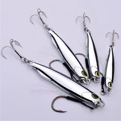 PROBEROS 1pcs Spinner Bait Silvery 10g-15g-20g-30g-40g-60g-80g Metal Lure Sinking VIB Spoon Fishing lure Hard Wobbler LF120