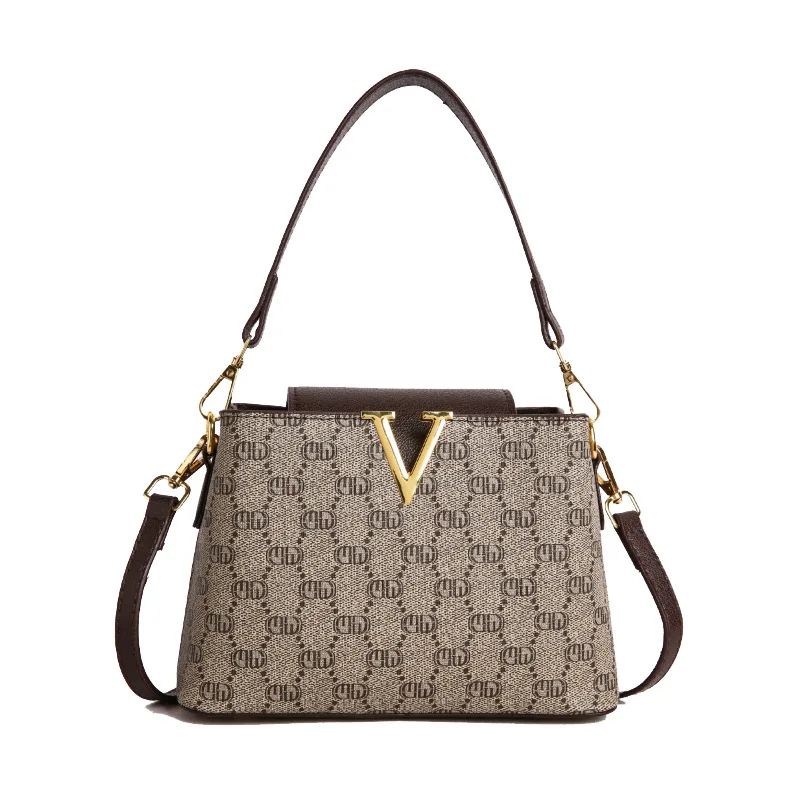 Elegancka torebka crossbody z nadrukiem muszli, torebka w stylu vintage z łańcuszkiem, uniwersalna torba na ramię i do ręki.