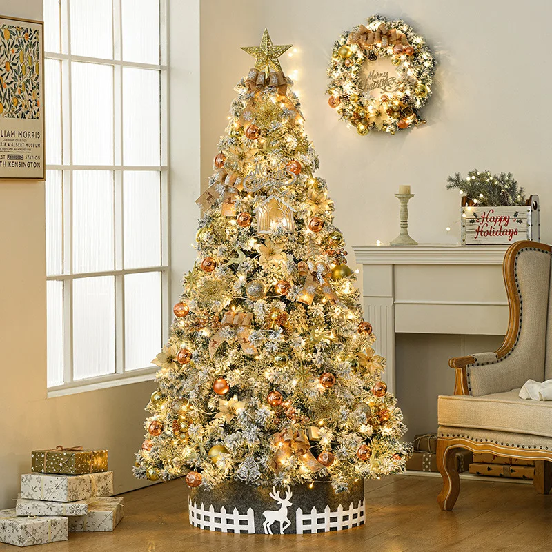 

Large 2.1m New Model Christmas Snow Tree with Falling Snow Lights Set Home Christmas Decoration