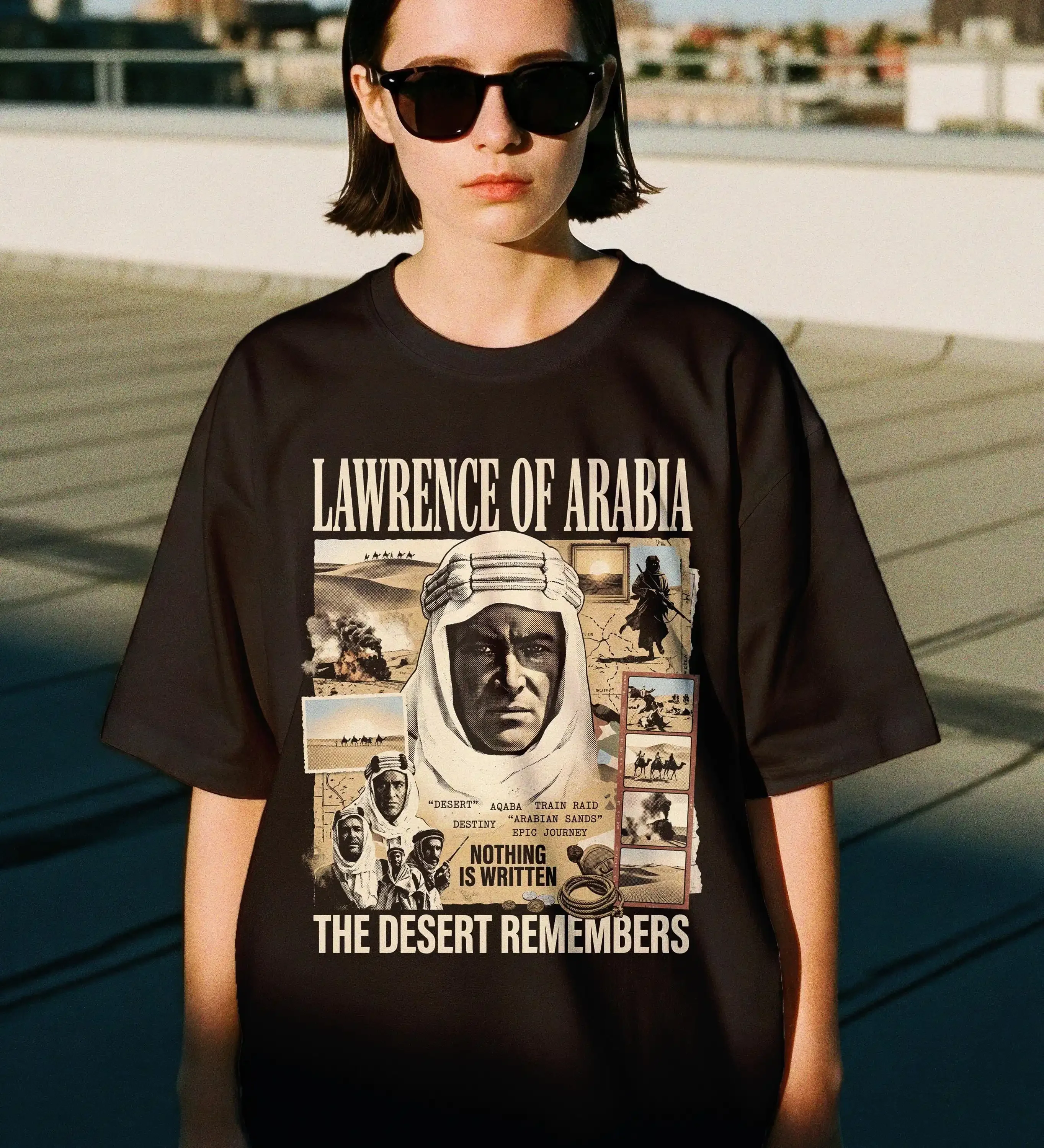Lawrence of Arabia T-Shirt, Peter O'Toole Desert Epic Tee, Classic Cinema Graphic