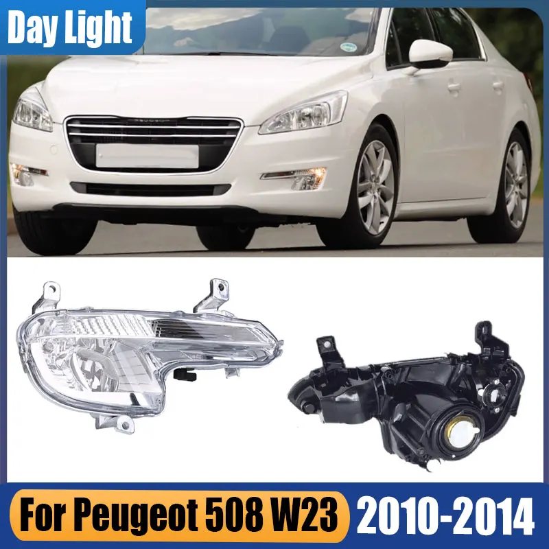 

For Peugeot 508 W23 2010-2014 Car Front Fog Light Daytime Running Light Signal Lamp Housing Without Bulb 9670476280 9670476180