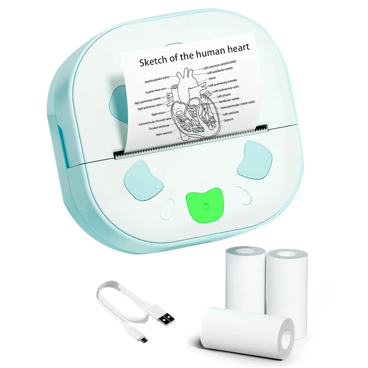 2025+ Sticker Printer, Mini Printer, Bluetooth Portable Sticker Maker with 3 Rolls Paper, Inkless Thermal Printers