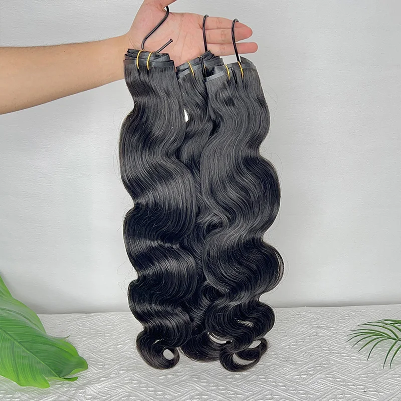 مشبك موجة الجسم في وصلات الشعر البشري 100 جرام/7 قطعة مشبك PU غير مرئي بدون خياطة في الشعر الخام غير المعالج كامل الرأس اللون الطبيعي 15A #6