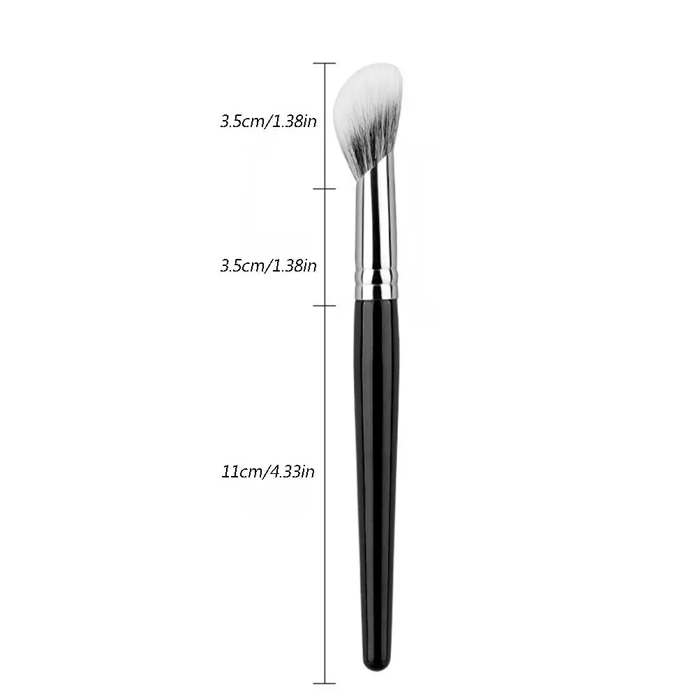 Goat Hair Stippling Makeup Brush Soft High Quality Bevel Blush Make Up Brushes Portable Natural Goat Hair Blusher Brush Face