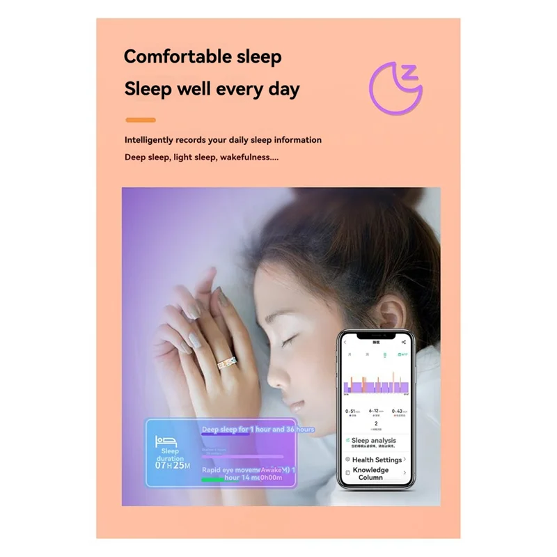 B30C-couleur émail artisanat anneau intelligent surveillance du sommeil mesure de l'oxygène dans le sang pression artérielle Mode Multiple