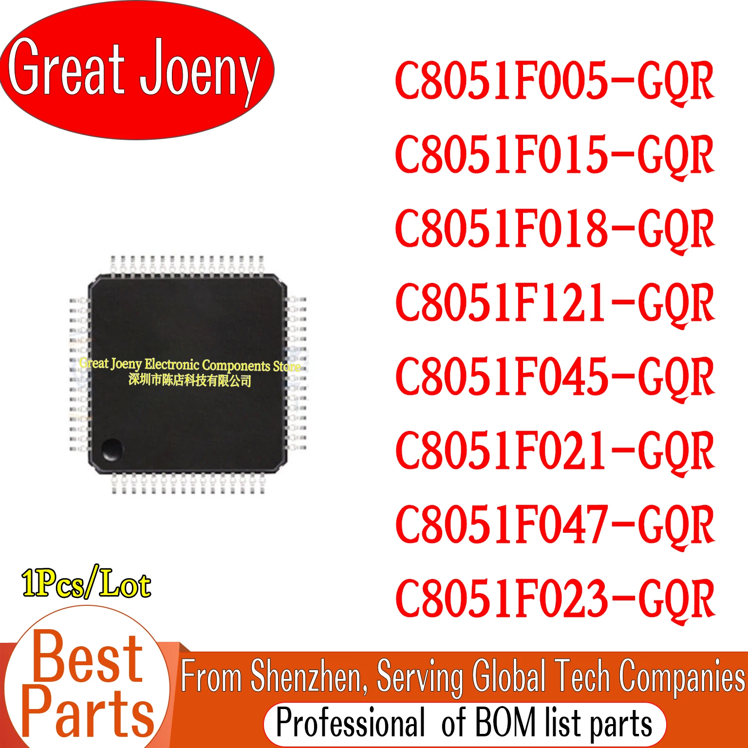 C8051F005 C8051F015 C8051F018 C8051F023 C8051F045 C8051F047 C8051F021 C8051F121 IC MCU Chipset TQFP-64