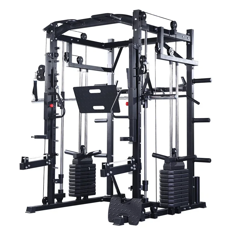 Commercial Wholesale Smith Machine Multi-functional Integrated Training Unit with Full Set of Fitness Equipment
