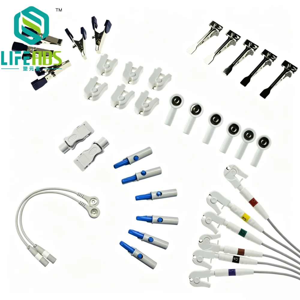 10 Pcs/pack Compatible Electrode Adapter,banana 4.0 to Snap, Banana 4.0 EKG Leadwires to Snap Clip ECG Adapter