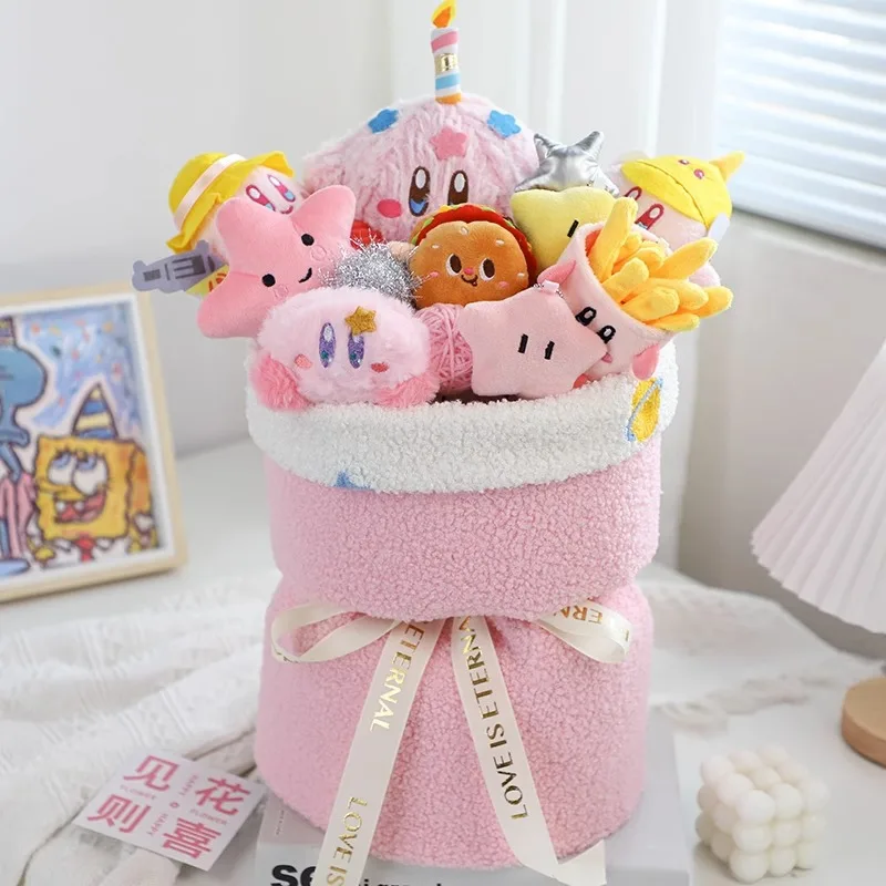 Anime Kawaii Kirby Plush Doll Flower Bouquet Girls Fashion Creative Cartoon Valentine'S Day Christmas Graduation Birthday Gifts