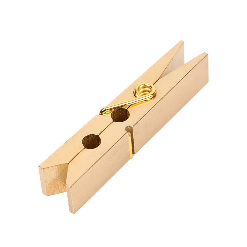 Pure Copper Clip Nordic Ins Gold Clip Brass Dovetail Clip Food Sealing Ticket Clip Air Drying Clothes Clip