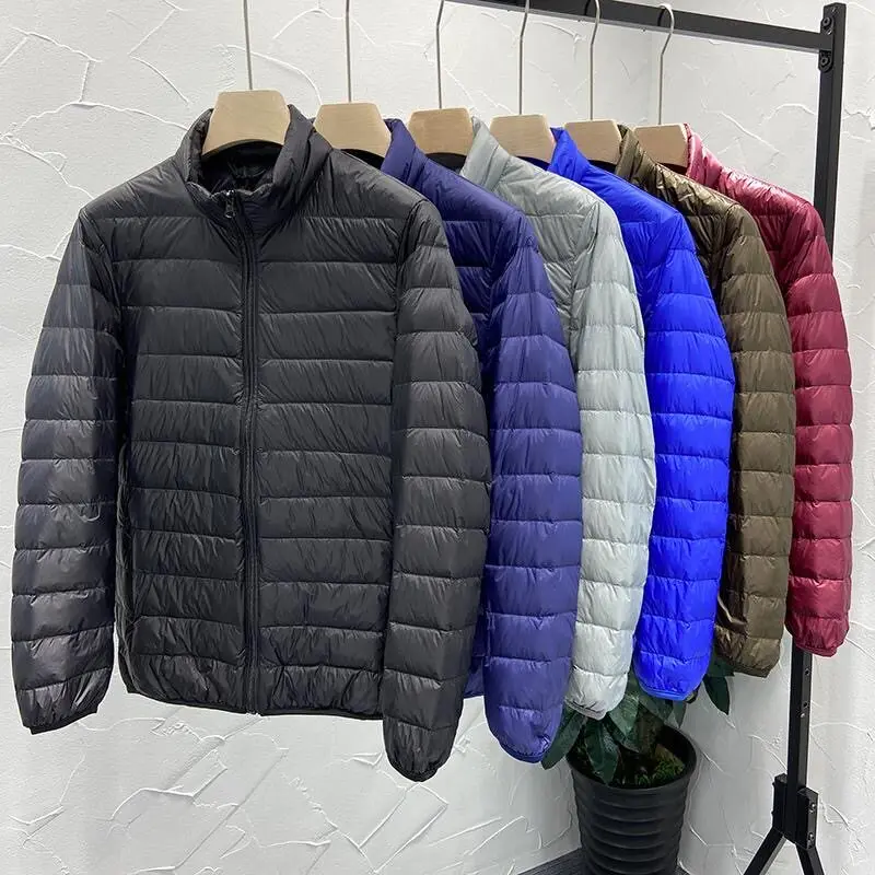 

Легкая хлопковая куртка для мужчин, зимняя рабочая одежда, приталенный крой, молодежная, однотонная, без капюшона L28ULpw