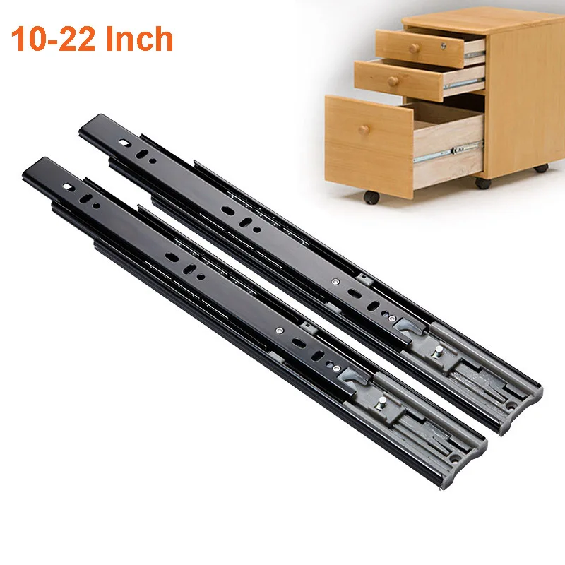 2Pcs Metal Buffer Drawer Slides 8-22