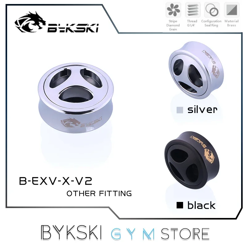 Bykski Exhaust Valve Fitting, Clover Pressure Relief Valve Water Cooling Connector G1/4 Male Thread, 2 Colors, B-EXV-X-V2