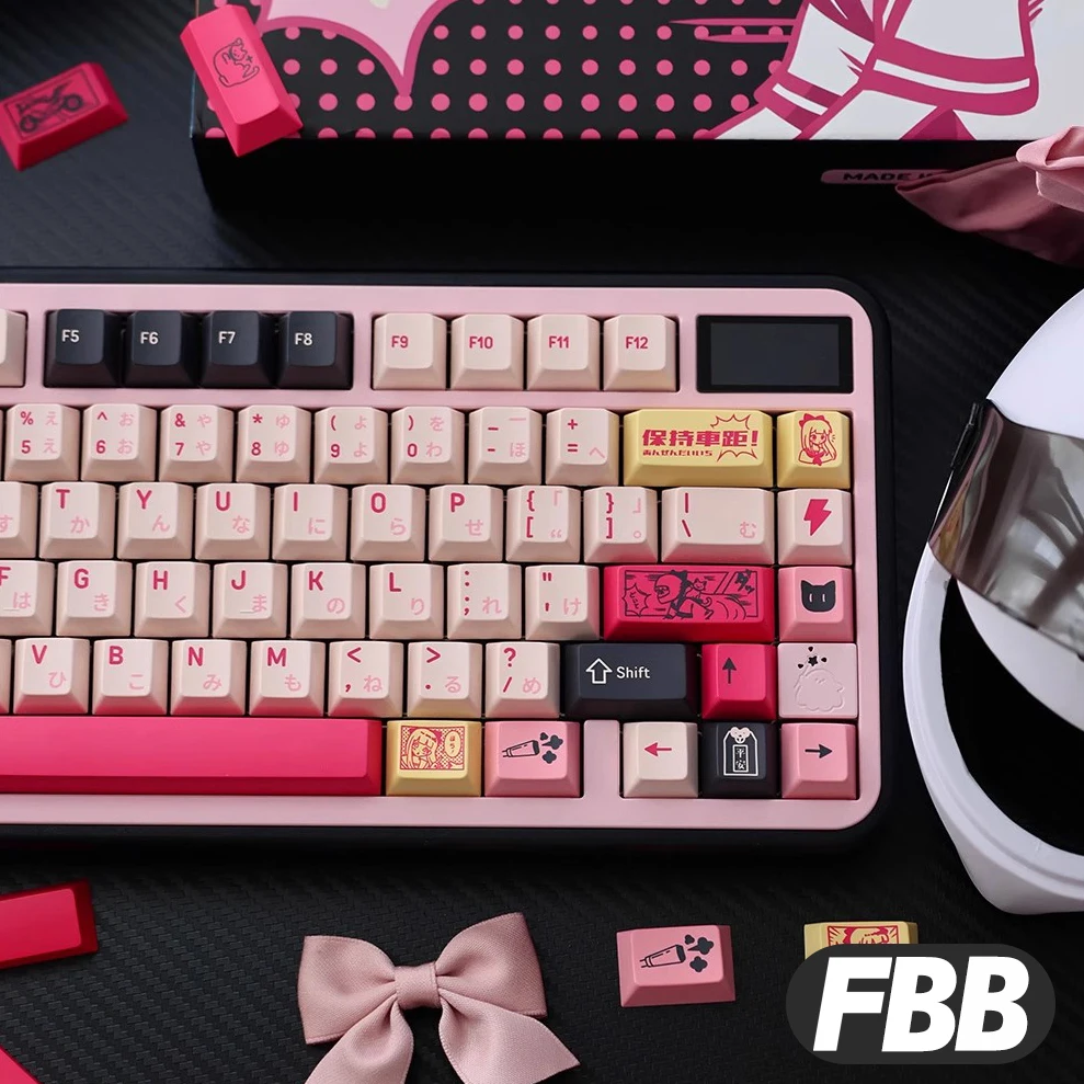 

FBB колпачки для клавиш Keep Safe японского аниме Cool Girl PBT колпачки для Cherry MX Switch механическая клавиатура DIY аксессуары для ноутбуков ПК